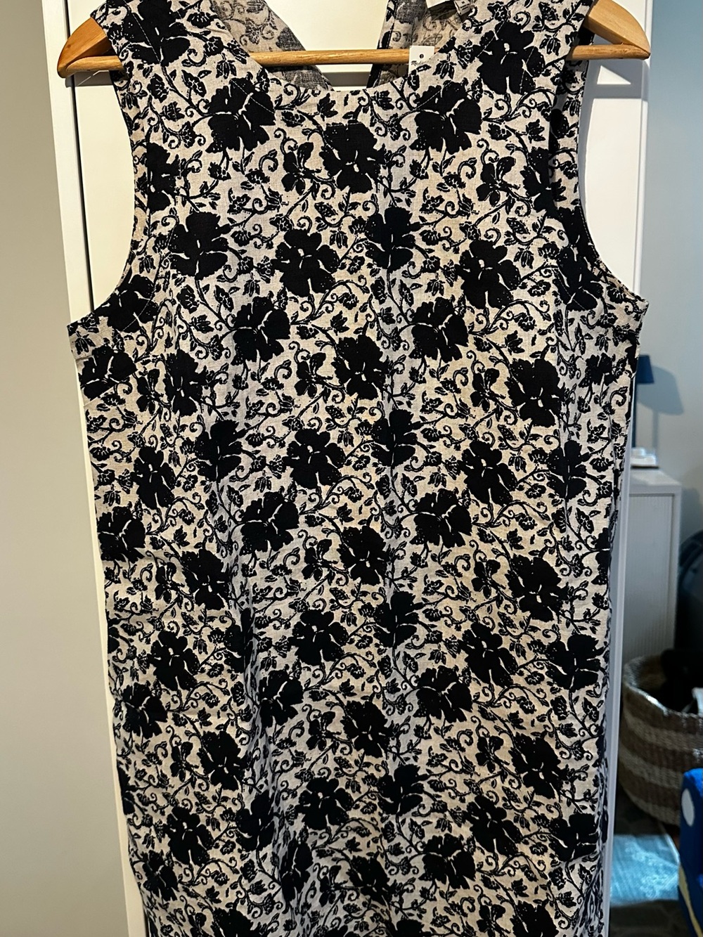 Madewell Dark Ink and Cream Floral Mini Dress